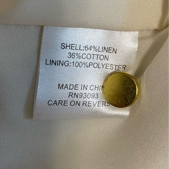 Tyler Boe Linen Aztec BoHo Tunic Top Shirt Brown Tan size Small - Picture 10 of 11